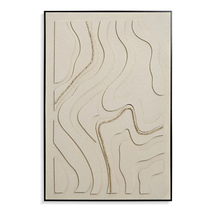 Mash Framed Wall Art, Cream - 82x122cm