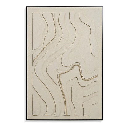 Mash Framed Wall Art, Cream - 82x122cm