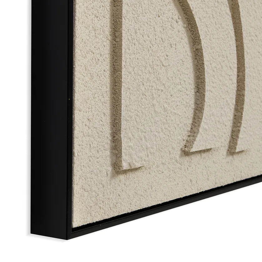 Mash Framed Wall Art, Cream - 82x122cm