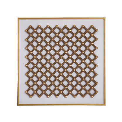 لوحة جدارية مؤطرة بأوسكار، ذهبي وبني - ١٠٠×١٠٠ سم 