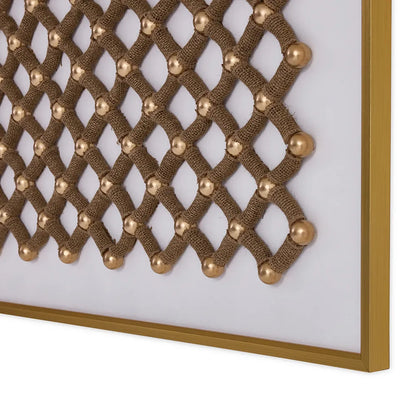 لوحة جدارية مؤطرة بأوسكار، ذهبي وبني - ١٠٠×١٠٠ سم 