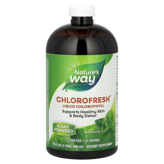 Nature's Way, Chlorofresh, سائل الكلوروفيل، بنكهة النعناع، ​​16 أونصة سائلة (480 مل) 