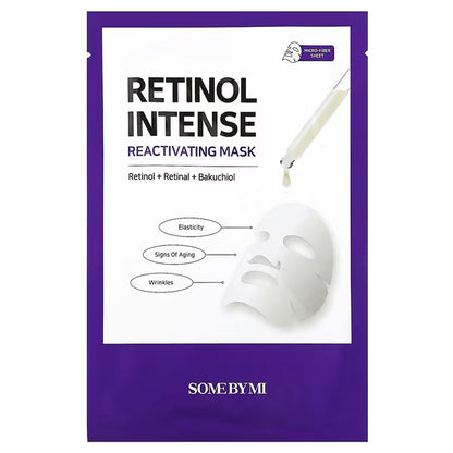 SOME BY MI, Retinol Intense, Reactivating Beauty Mask, 1 Sheet Mask, 0.77 oz (22 g)