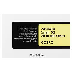 CosRx, Advanced Snail 92, All in One Cream, 3.52 oz (100 g)