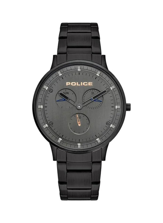 ساعة رجالية أساسية من مجموعة بولو الأمريكية، مقاس 42 مم، بمينا أسود وسوار من الفولاذ المقاوم للصدأ 