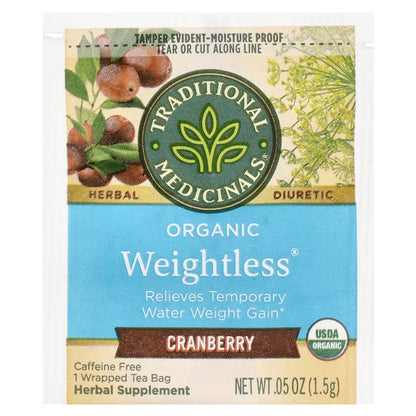 الأدوية التقليدية، شاي عضوي خفيف الوزن®، توت بري، خالٍ من الكافيين، 16 كيس شاي مغلف، 0.85 أونصة (24 جم)