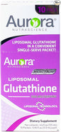 Aurora Nutrascience Micro-Liposomal Liquid Glutathione, Immune & Antioxidant Gut Health Support Supplement, 500 mg per Serving, Gluten Free, Non-GMO, Sugar-Free, 10 Single-Serve Packets