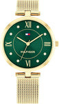 ommy Hilfiger Three Hand Quartz Movement Watch for Women with Stainless Steel Mesh Bracelet