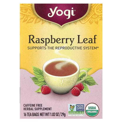 Yogi Tea, Raspberry Leaf, Caffeine Free, 16 Tea Bags, 1.02 oz (29 g) by Yogi Tea
