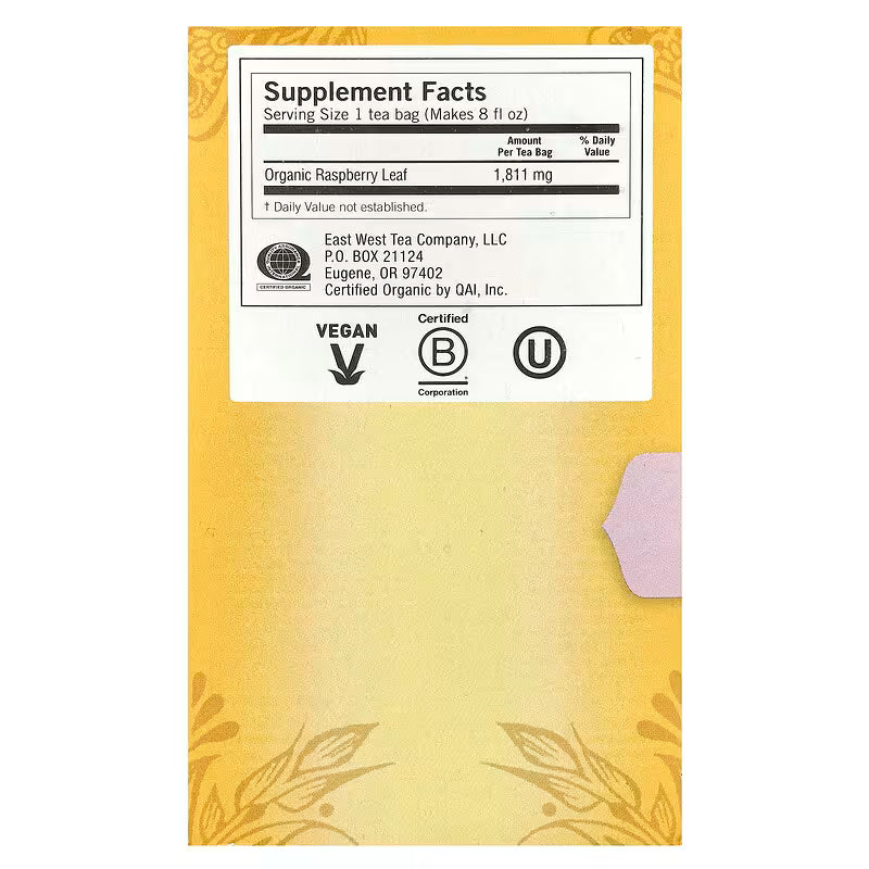 Yogi Tea, Raspberry Leaf, Caffeine Free, 16 Tea Bags, 1.02 oz (29 g) by Yogi Tea