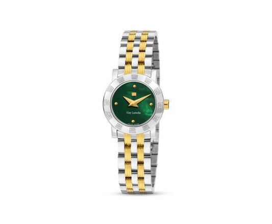 Alex Watch for Women with Green Dial and Silver Stainless Steel Bracelet 22 mm