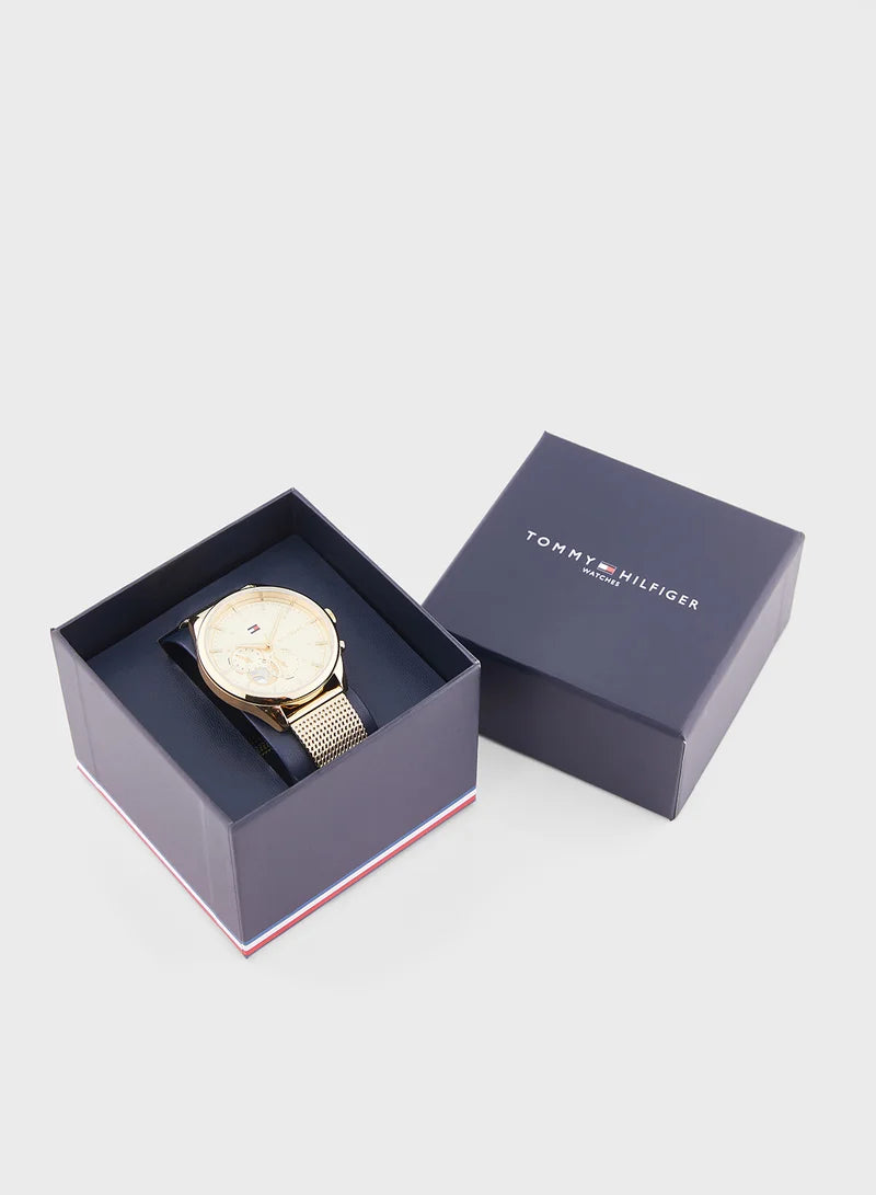 ساعة تومي هيلفيغر التناظرية متعددة الوظائف بسوار من الفولاذ 