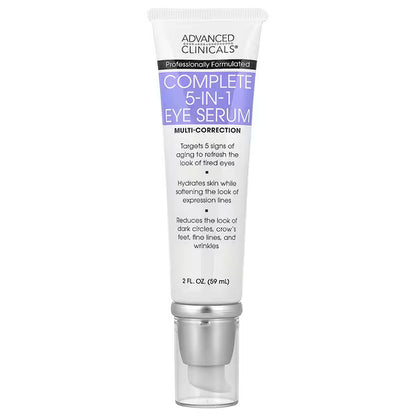 Advanced Clinicals, Complete 5-In-1 Eye Serum, 2 fl oz (59 ml)