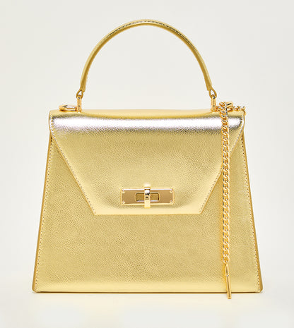 CHARLES & KEITH SAMANTHA Metallic Top Handle Bag