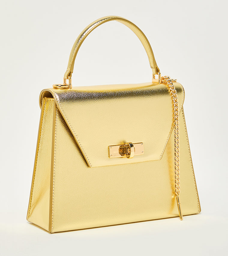 CHARLES & KEITH SAMANTHA Metallic Top Handle Bag