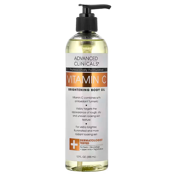 Advanced Clinicals, Vitamin C, Brightening Body Oil, 12 fl oz (355 ml)