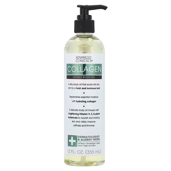 Advanced Clinicals, Collagen, Lifting Body Oil, 12 fl oz (355 ml) 