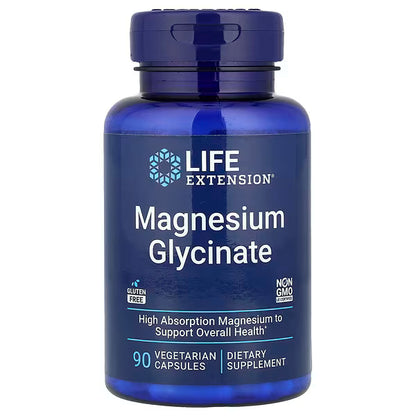 Life Extension, Magnesium Glycinate, 90 Vegetarian Capsules (105 mg per Capsule)