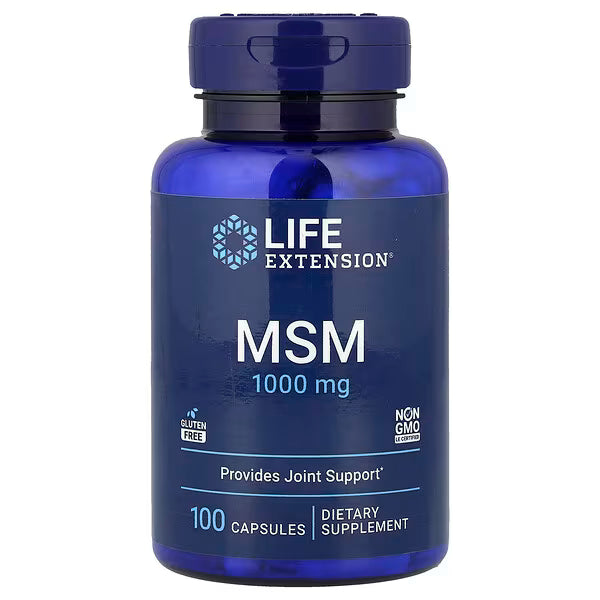 Life Extension, MSM, 100 Capsules (1,000 mg per Capsule)