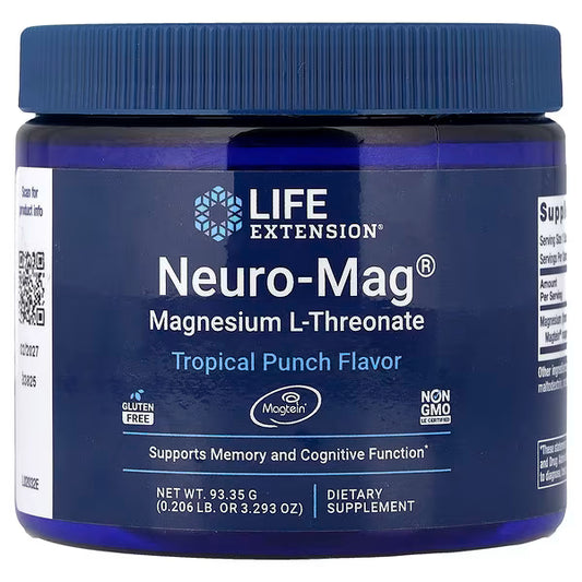 Life Extension, Neuro-Mag®, Magnesium L-Threonate, Tropical Punch, 3.293 oz (93.35 g)