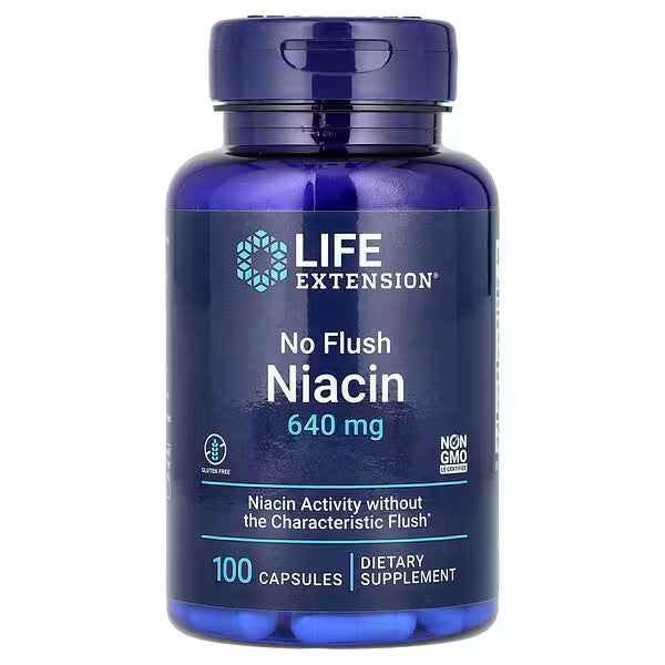 Life Extension, No Flush Niacin, 100 Capsules
