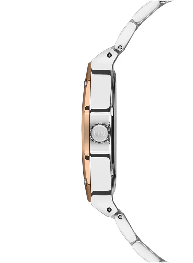 U.S. Polo Assn. Stile 36mm Women's Watch with Dark Grey Dial & Two-tone Stainless Steel Bracelet