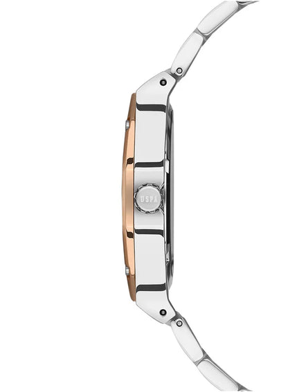 U.S. Polo Assn. Stile 36mm Women's Watch with Dark Grey Dial & Two-tone Stainless Steel Bracelet
