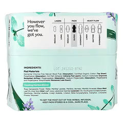 The Honey Pot Company, 100% Organic Cotton Cover, Pads with Wings, Super, 16 Count