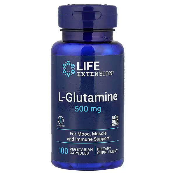 Life Extension, L-Glutamine, 500 mg, 100 Vegetarian Capsules