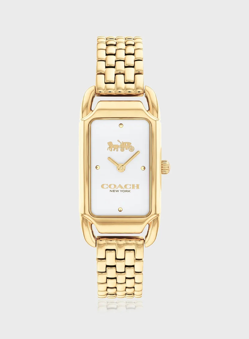 ساعة COACH التناظرية بسوار من الفولاذ 