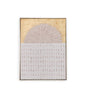 Doom Framed textured Abstract wall art Gold & Beige