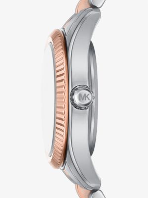 Michael Kors Lexington Pavé Two-Tone Watch and Slider Bracelet Gift Set