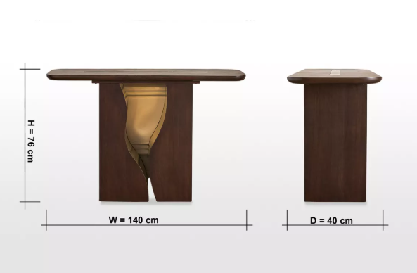 Ahab Console Table with Mirror