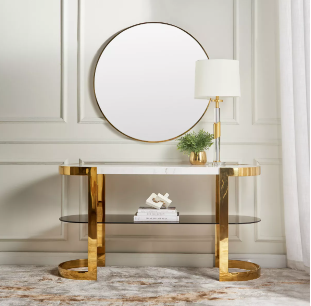 Laide Console Table with Mirror