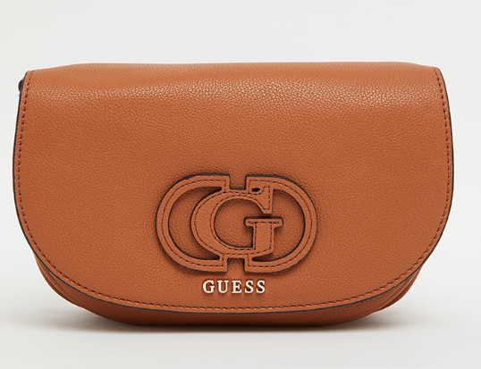 Guess CALEBRA Logo Appliqued Flap Crossbody Bag