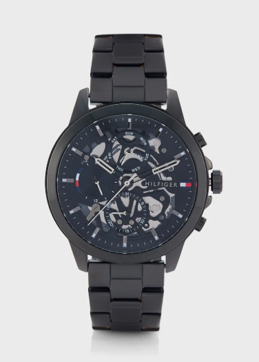 TOMMY HILFIGER Analogue Multifunction Watch with Steel Bracelet