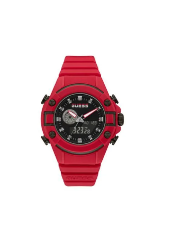 GUESS Digital Silicone Strap Watch
