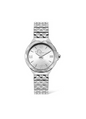 AGRA Silver Dial and Silver Stainless Steel Analog Watch for Women 34mm
