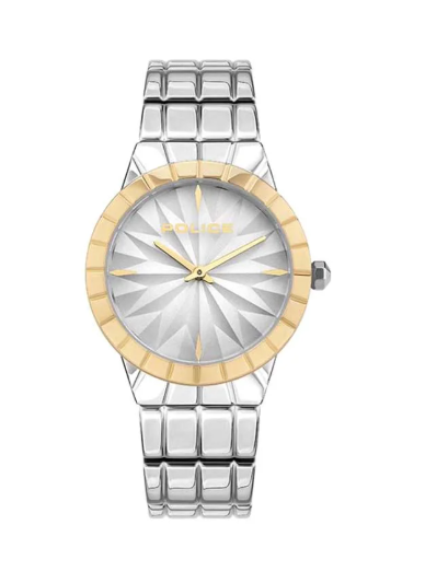 Women's Shirowa Round Shape Stainless Steel Analog Wrist Watch 33 mm - Silver