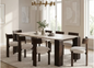 Rudy 1+8 marble dining set with terra chairs package - natural brown