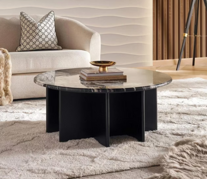 Tella coffee table marble - black
