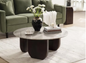Rugaris new coffee table marble - white brown ~ brown