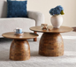Ision coffee table set of 2 wood - brown