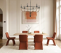 Igma 1 + 6 seater dining set with sigma dining chair package - natural and brown