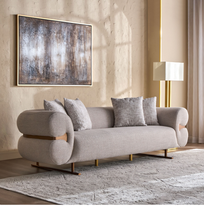 Ella 3-Seater Fabric Sofa
