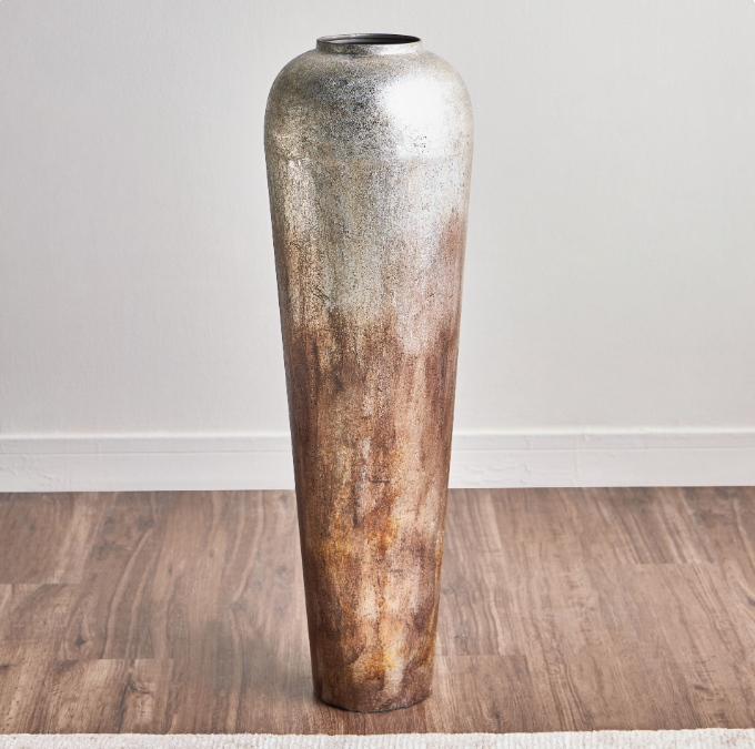 Rose Metal Floor Vase - 81 cm