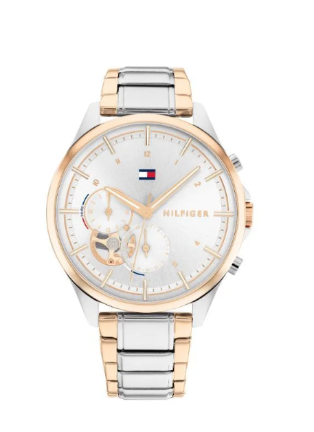 TOMMY HILFIGER Tommy Hilfiger Analogue Multifunction Quartz Watch for Women with Two-Tone Stainless Steel Bracelet - 1782415