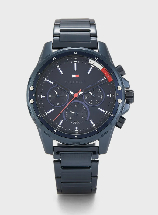 TOMMY HILFIGER Analogue Multifunction Watch with Steel Bracelet