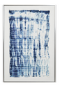 igo Grid Handpainted Wall Art in Silver Frame, Blue - 80x120cm