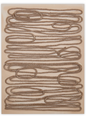 Unframed Abstract  Rope Wall Art, Brown - 90x120cm
